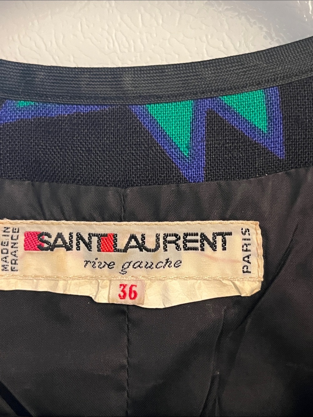 Saint Laurent collectors 1983 Matisse Geometric Puff Sleeve Blouse/ blazer - Picture 2 of 5